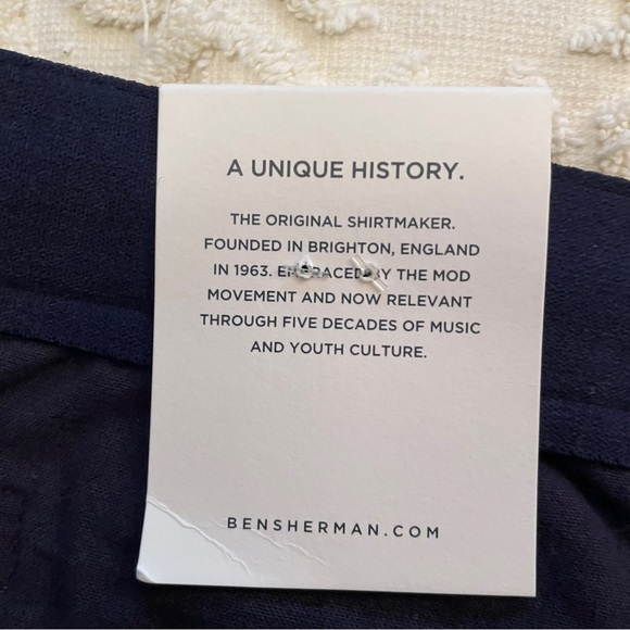 Ben Sherman Men's Navy Blue Pants-Slim Tapered Fit-Size 36 Waist-30 Long NWT - Picture 10 of 13